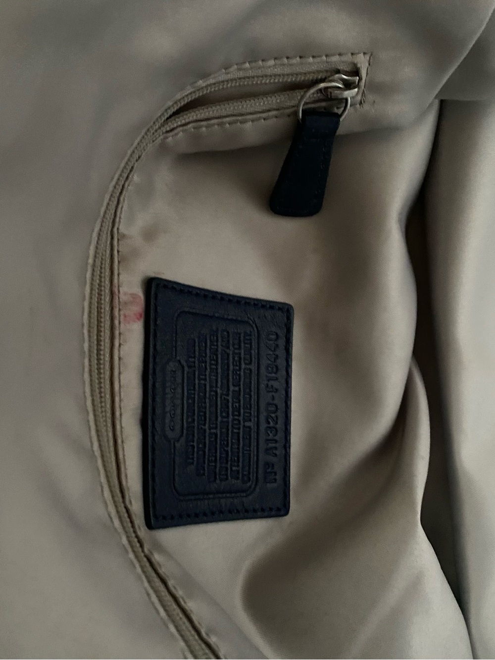 Coach Navy Signature Circle Tote - Picture 4 of 5